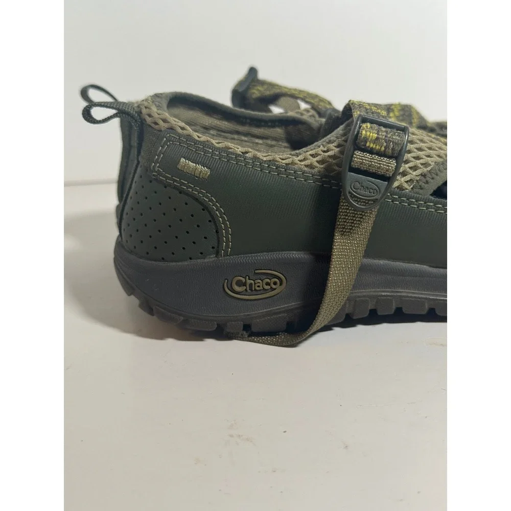 Chaco Outcross Kids Junior Water Shoes Olive Green Mesh Hiking Sandals Size 5